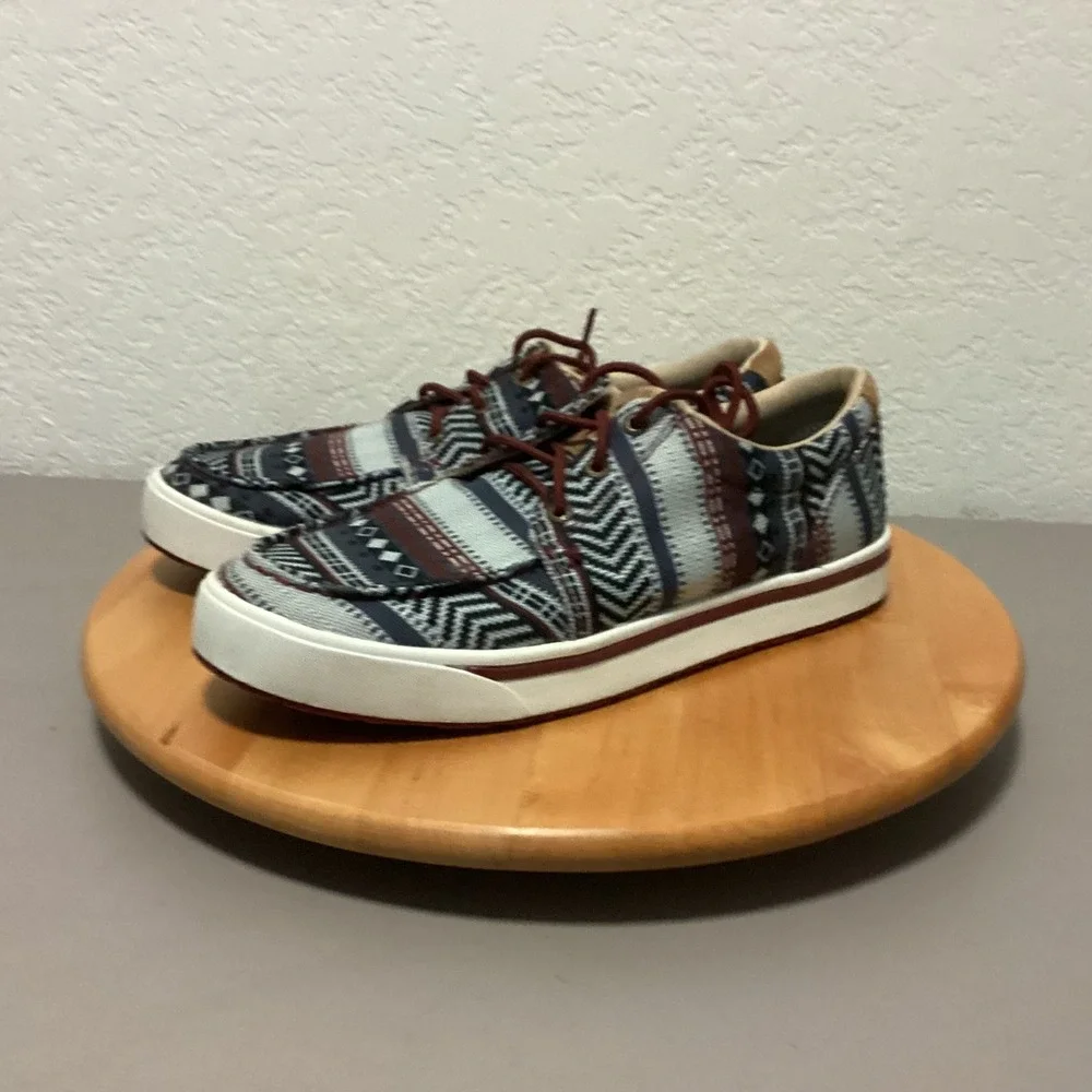 Twisted X Men's Loper  Casual Shoes Size 9 M Aztec Print‎  Gray Maroon